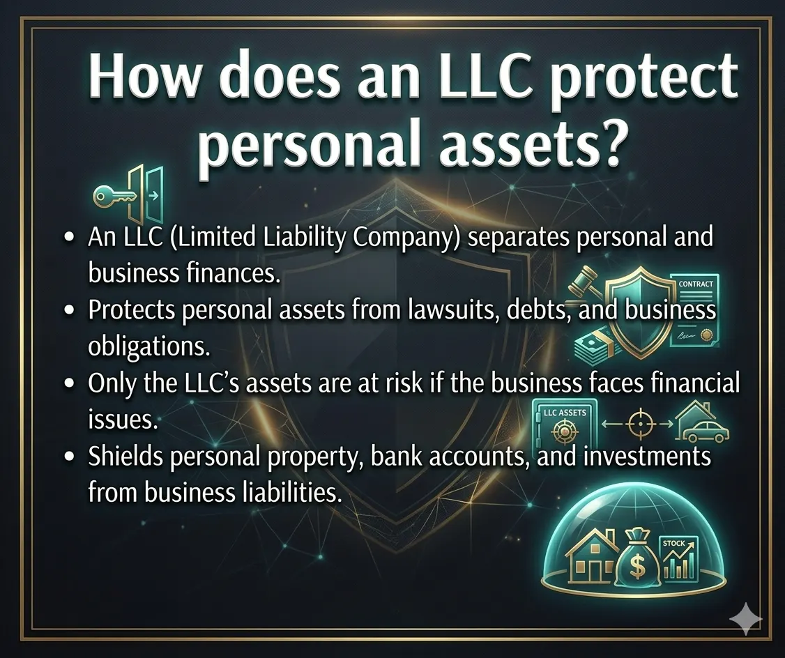 Simplified explanation of How Does LLC Protects Personal Assets 
