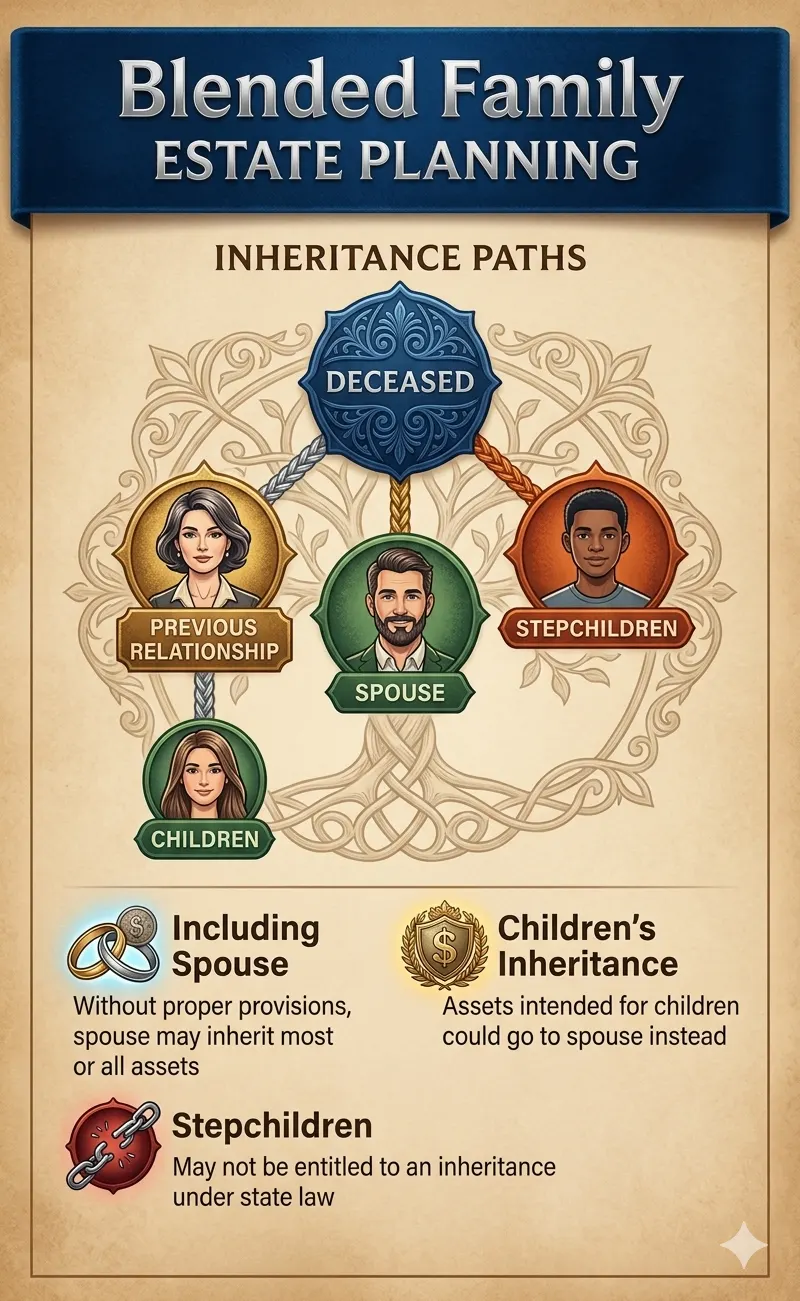 Visual Explanation of Estate Planning for Blended Families